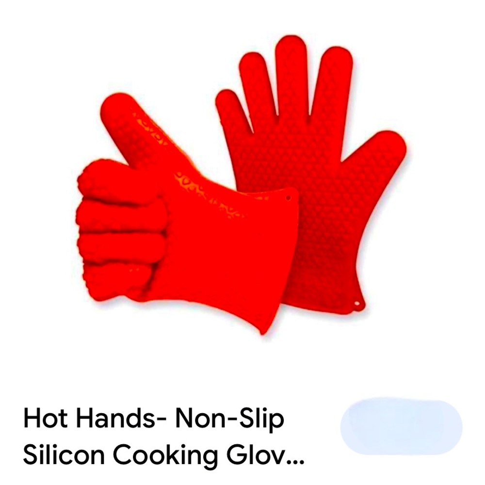 HOT HANDS (2) silicone, baking gloves